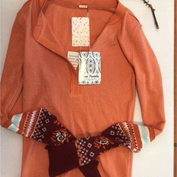 NEW! Rare Free People sweater cuff Henley